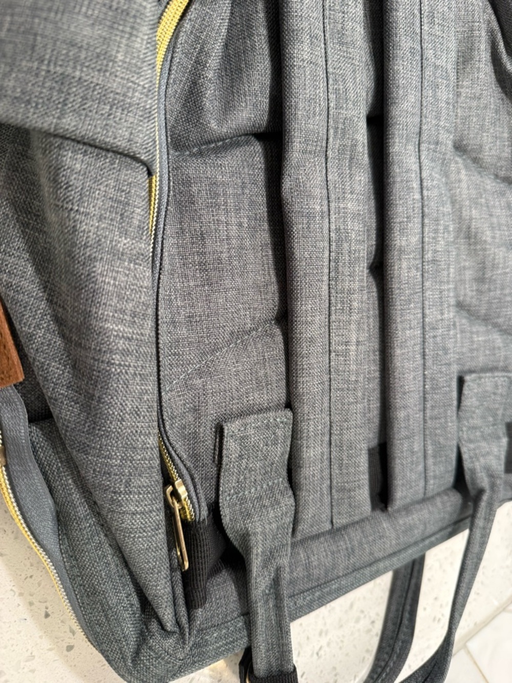 Authentic Anello Classic "Kuchigane" Backpack – Heather Grey NWT Wide Opening - Picture 8 of 11